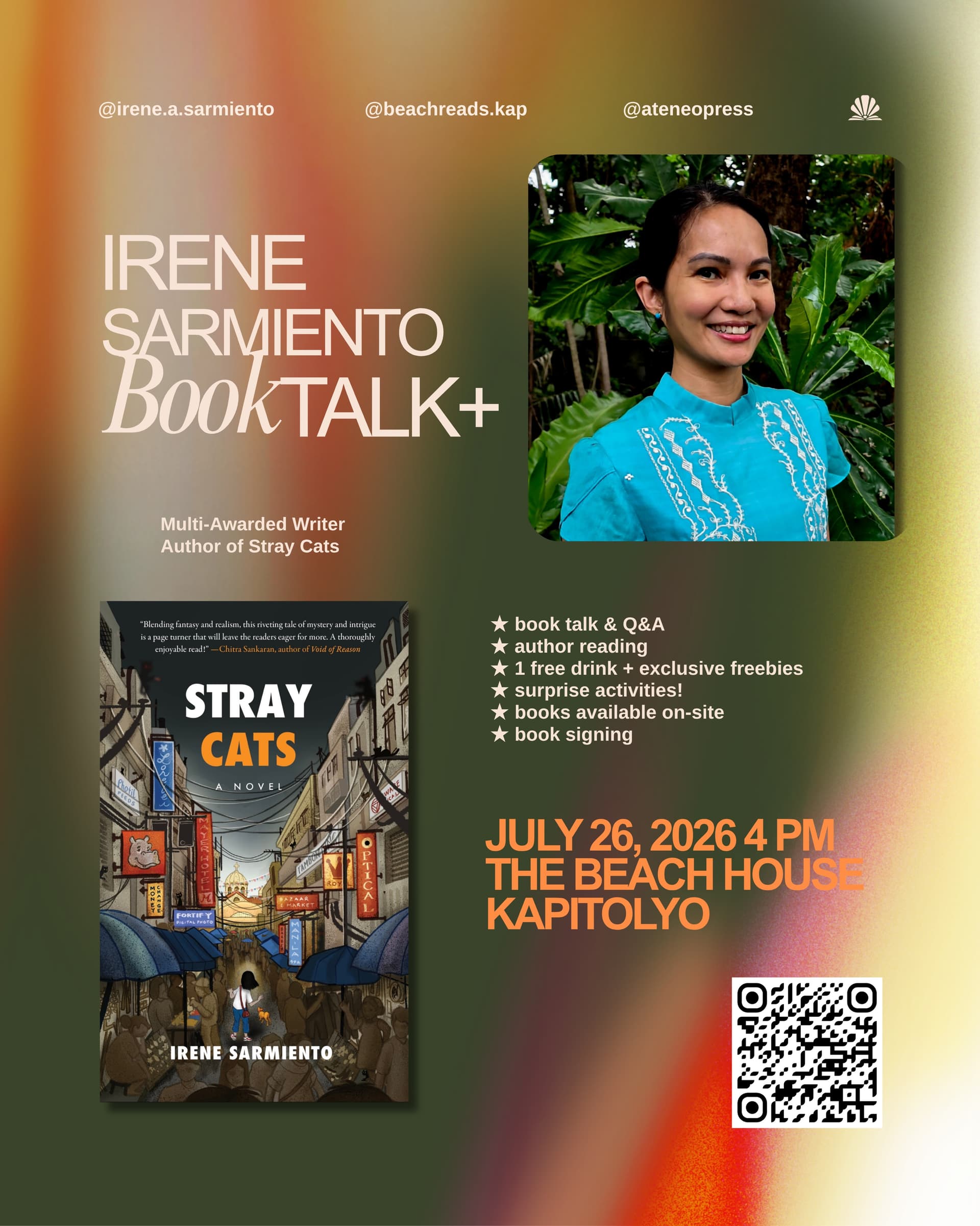 Irene Sarmiento in Book Talk+