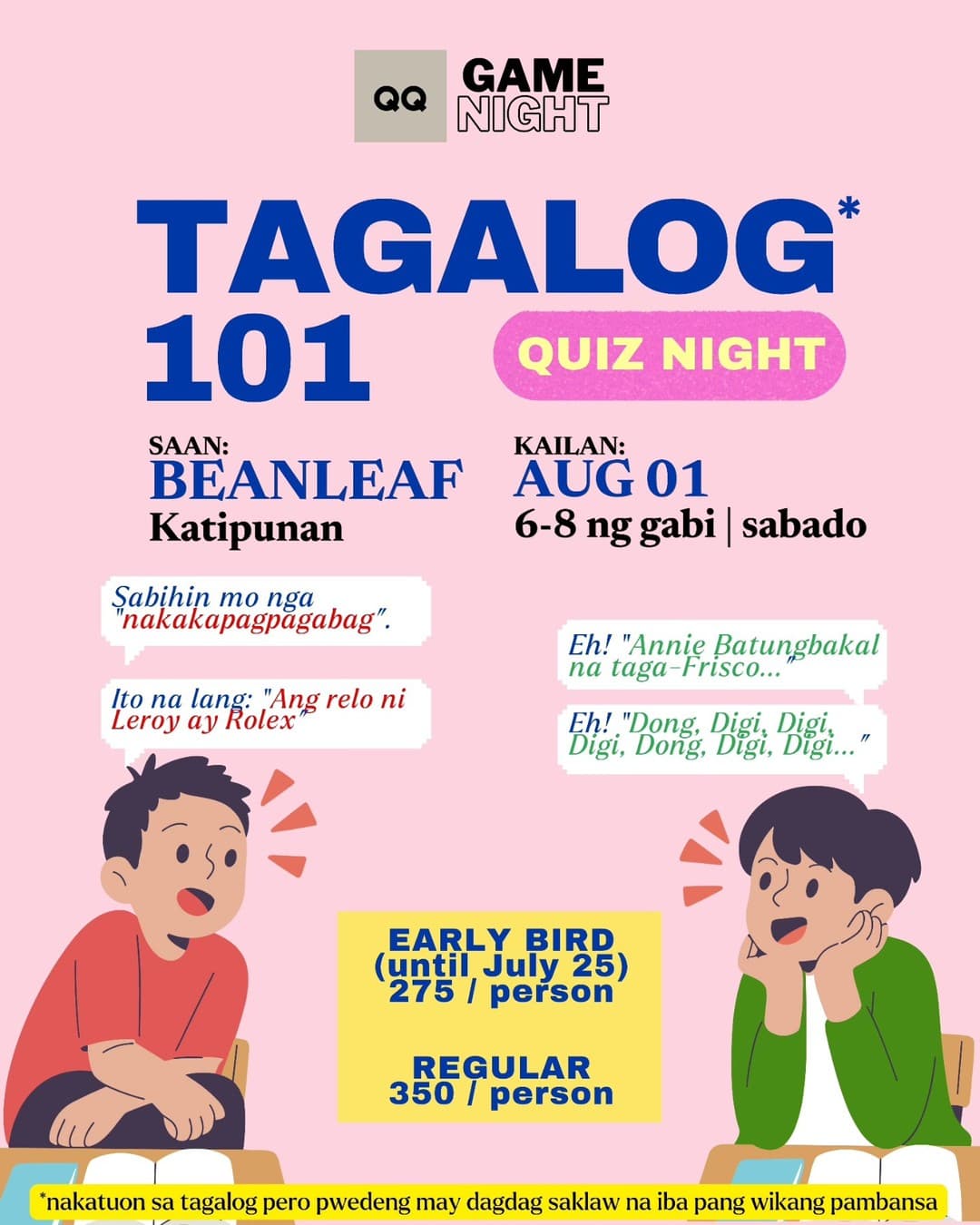 Quiz Night: Tagalog 101