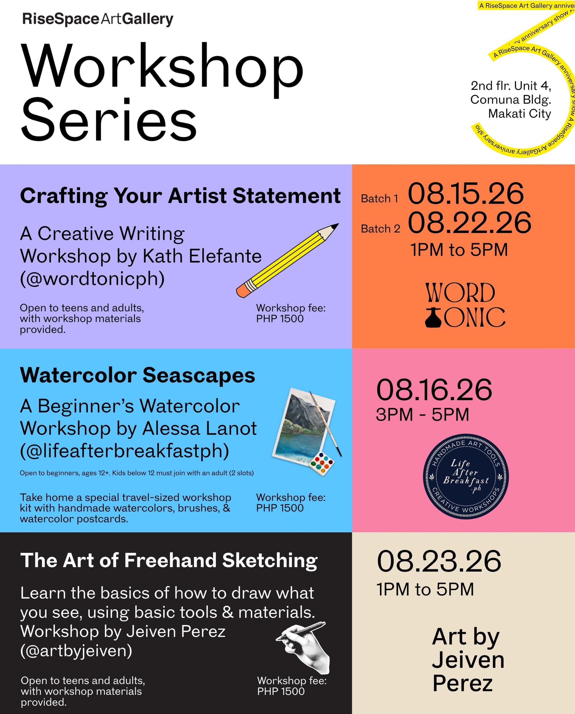 WORKSHOP SERIES by RiseSpace Art Gallery