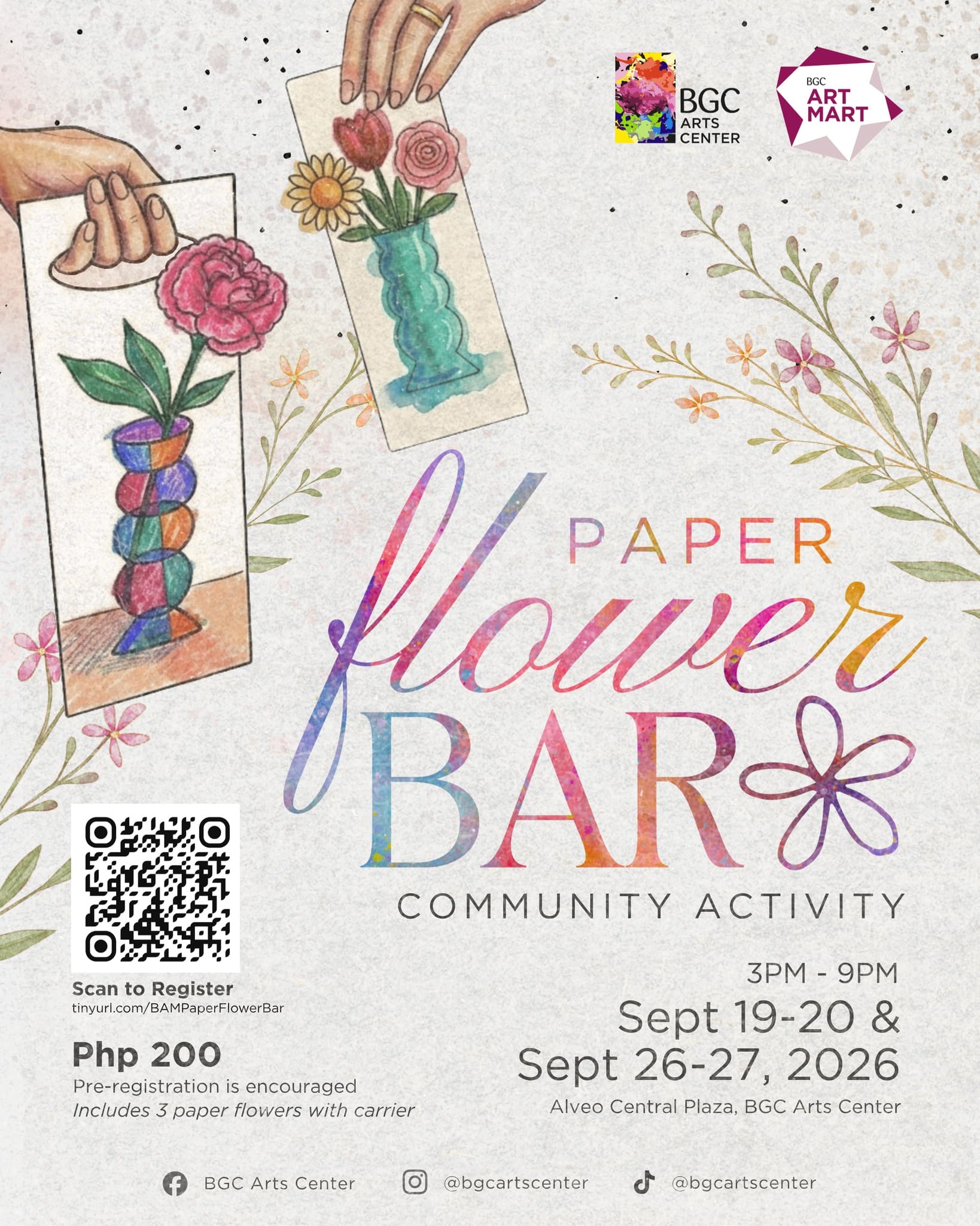 Paper Flower Bar: Community Activity