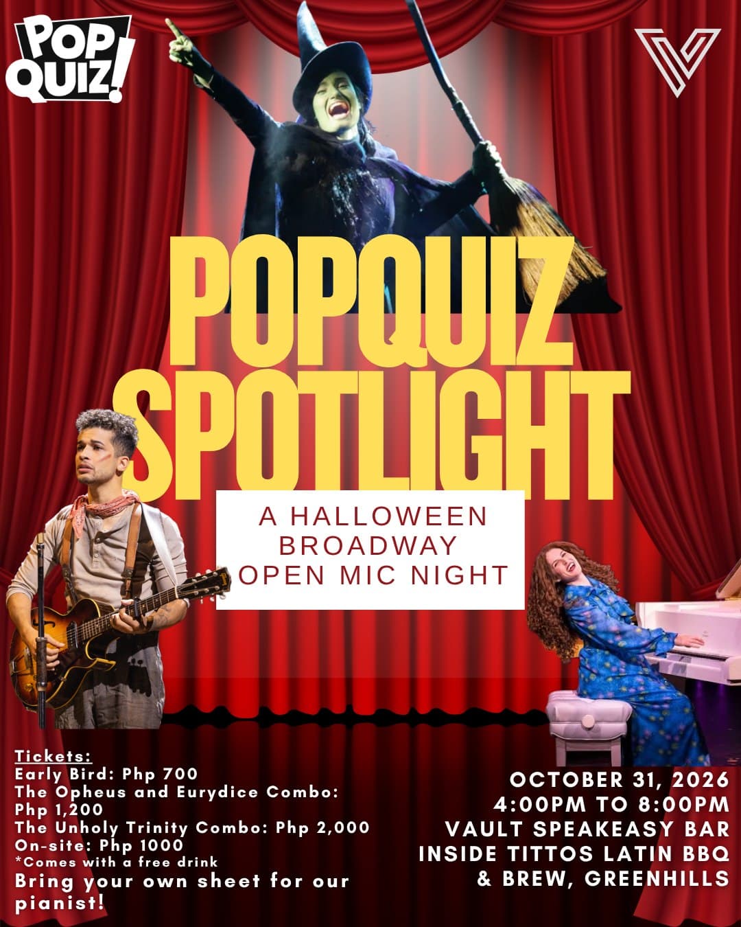 PopQuiz Spotlight: A Halloween Broadway Open Mic Night