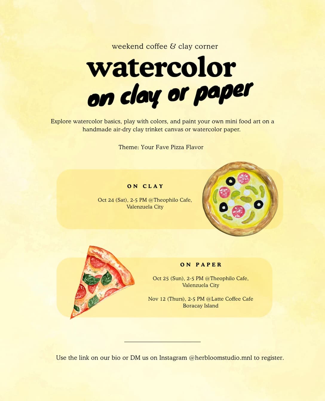Bloom Studio Watercolor Session on Clay