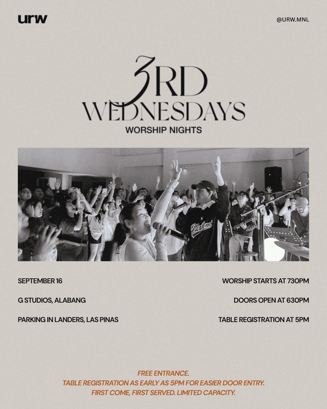 3rd Wednesday Worship Night