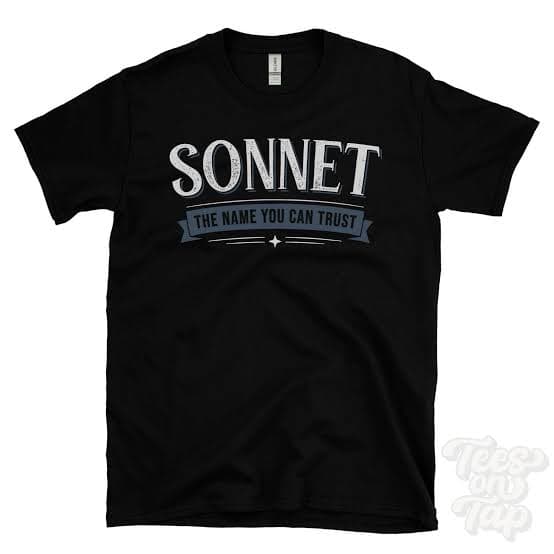 Black Tshirst Sonnet